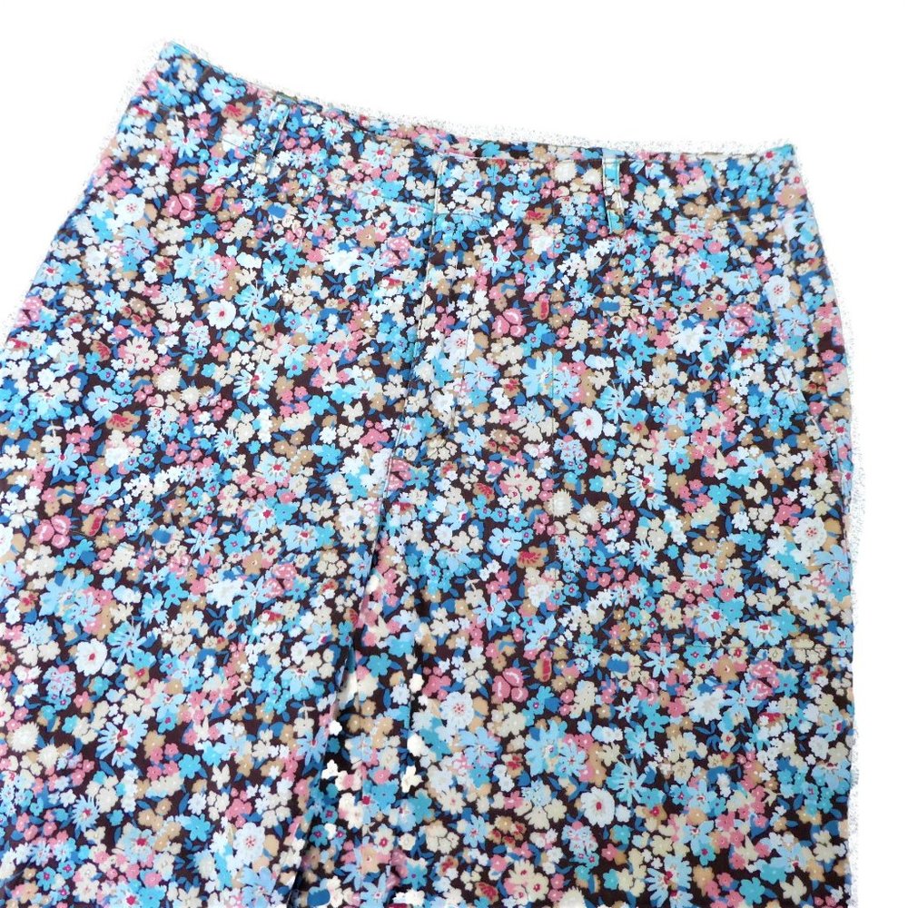 29x21.5 Vintage Ditsy Floral Pants Liz Claiborne Crop Stretch High Waist 10 M - Picture 4 of 8